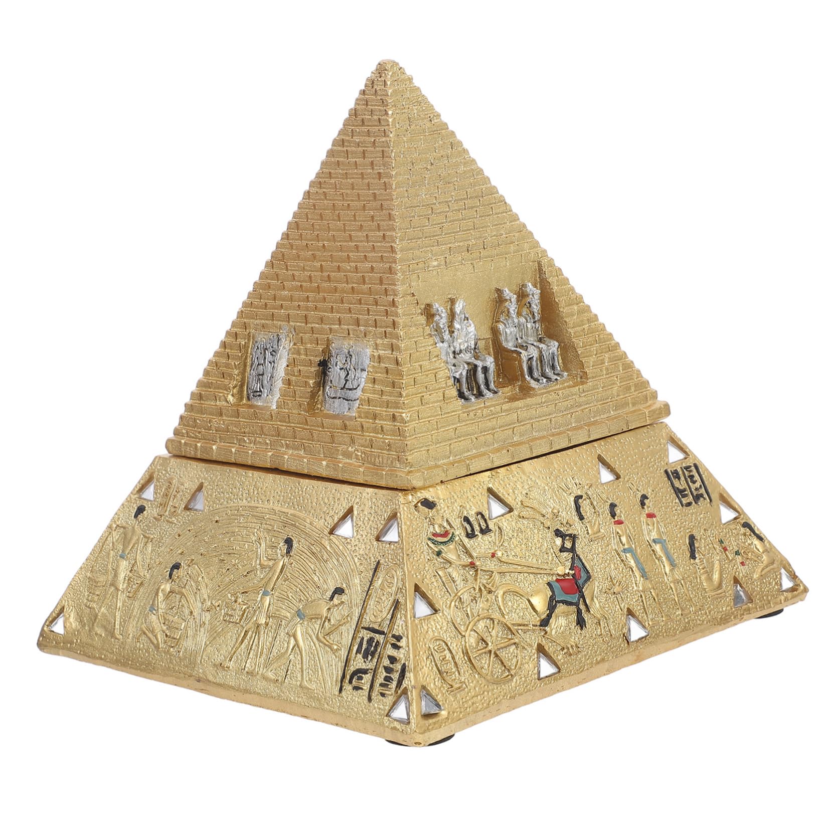 Amazon｜TOPPERFUN ピラミッド型ジュエ ス ヴィンテージ小物入れ 樹脂